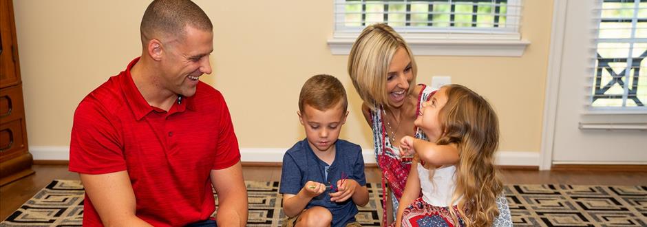 family laughing together