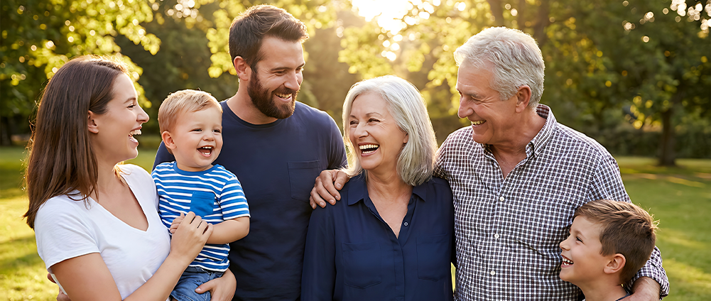 Military family with grandchildren, who are Trust clients of AWM&T.