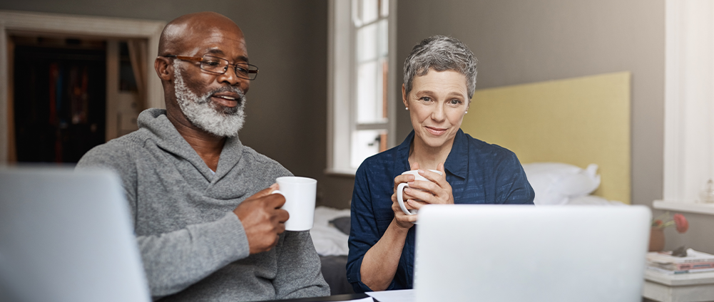 Military couple reviewing their Roth options for their TSP retirement account.